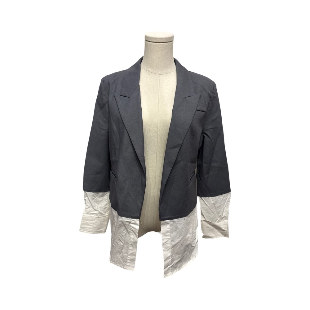 Women's Gray and white Blazer Jacket - size S